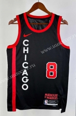 2024 City Edition Chicago Bulls Black #8  NBA Jersey-311