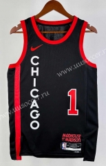 2024 City Edition Chicago Bulls Black #1 NBA Jersey-311