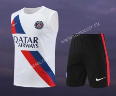 2023-2024 Paris SG White Thailand Training Soccer Vest Uniform-418