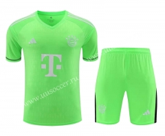 2023-2024 Bayern München Fluorescent Green Thiland Soccer Uniform-418