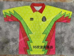 Retro Version 1995 Mexico Campos Away Yellow&Red Thailand Soccer Jersey AAA-9755