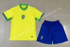 2024-2025 Brazil Home Yellow Soccer Uniform-6748