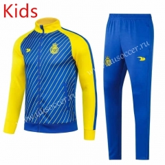 2023-2024 Al-Nassr FC Bright Blue Kids/Youth Soccer Jacket Uniform-GDP