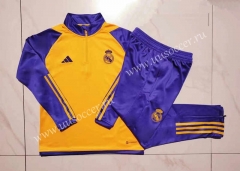 2023-24 Real Madrid Yellow  Kids/Youth Soccer Tracksuit-815