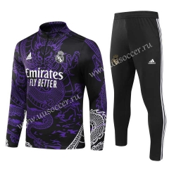 (S-3XL) 2023-2024 Real Madrid Special Version Purple Thailand Soccer Tracksuit Unoform-GDP