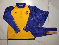 2023-2024 Real Madrid Yellow Thailand Soccer Tracksuit Unoform-815