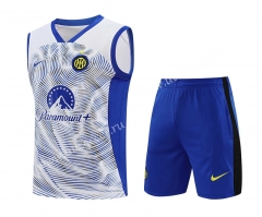 2024-2025 Inter Milan White&Blue Thailand Soccer Vest Uniform-418