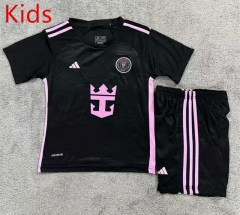 2024-2025 Inter Miami CF Away Black Kids/Youth Soccer Uniform-7209