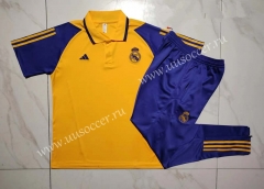 2023-24 Real Madrid Yellow Thailand Polo Uniform-815