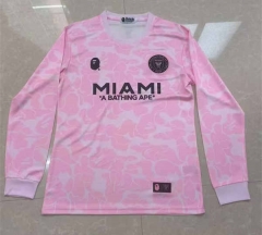 24-25 Inter Miami CF Home Pink LS Thailand Soccer Jersey AAA-4130