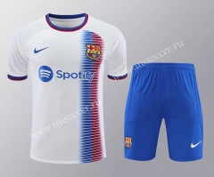 2024-25 Barcelona White Thailand  Soccer uniform-418