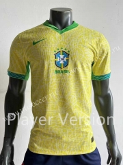 (S-3XL) Player Version 2024-2025 Brazil Home Yellow Thailand Soccer Jersey AAA-518