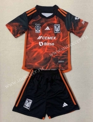 23-24 Tigres UANL 2nd Away Black&Orange Soccer Uniform-AY