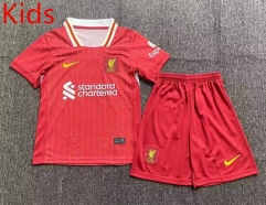 2024-25 Liverpool Home Red Kids/Youth Soccer Uniform-7209