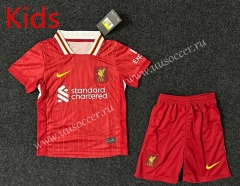 2024-25 Liverpool Home Red Kids/Youth Soccer Uniform-GB