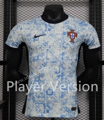 Player Version 2024-2025 Portugal Away Blue&White Thailand Soccer Jersey AAA-888