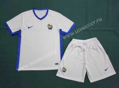 2024-2025 France Away White Soccer Uniform-3454