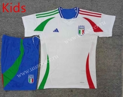 2023-24 Italy Away White Kids/Youth Soccer Uniform-709