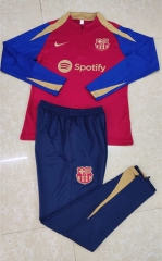 2024-25 Barcelona Blue&Red Thailand Soccer Tracksuit Uniform-411