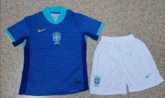 2024-2025 Brazil Away Blue Soccer Uniform-718