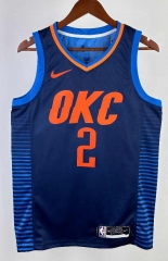 Oklahoma City Thunder Blue #2 NBA Jersey-311