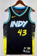 2024 Indiana Pacers City Edition Black #43 NBA Jersey-311
