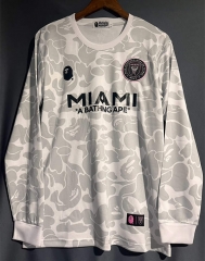 24-25 Inter Miami CF Grey White LS Thailand Soccer Jersey AAA-9171