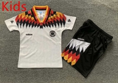Retro Version 1994 Germany Home White Kids/Youth Soccer Uniform-7809