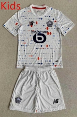2024-25 Olympique Lyonnais Away White Kids/Youth Soccer Uniform-AY