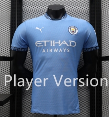 Player version 24-25 Manchester City Home Blue Thailand Soccer Jersey AAA-888