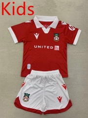 2024-25 Wrexham Home Red kids  Soccer Uniform-AY
