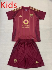 2024-2025 Roma Home Red Kids/Youth Soccer Uniform-AY