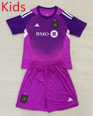 2025-26 Los Angeles FC Goalkeeper Purple kids Soccer Uniform-AY