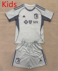 2025-26 Minnesota United Grey Thailand kids  Soccer Uniform-AY