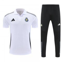 2025-26 Al-Nassr FC White Thailand Polo Uniform-4627