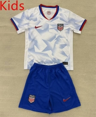 2025-26 USA Home White Kids/Youth Soccer Unifrom-AY