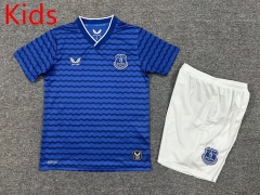2025-26 Everton Home Blue Kids/Youth Soccer Uniform-7809