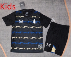 2025-26 Everton 2nd Away Blue&Black Kids/Youth Soccer Uniform-9484