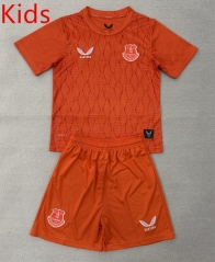 2025-26 Everton Goalkeeper Orange Kids/Youth Soccer Uniform-AY