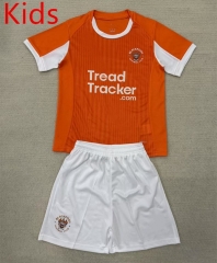 2025-26 Blackpool Home Orange kids Soccer Uniform-AY