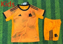 25-26 Roma Away Orange Kids/Youth Soccer Uniform-1947