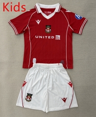 25-26 Wrexham Home Red Youth/Kids Soccer Uniform-AY