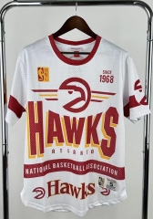 2026 MN Retro Version Atlanta Hawks White Short-Sleeved NBA Jersey-311
