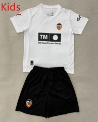 2025-26 Valencia Home White Kids/Youth Soccer Uniform-AY