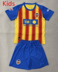 2025-26 Valencia 2nd Away Yellow&Red&Blue Kids/Youth Soccer Uniform-AY