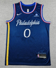 2026 City Version Philadelphia 76ers Dark Blue#0 NBA Jersey-1380