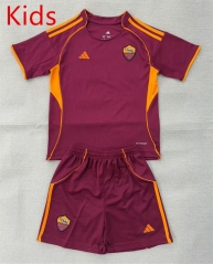 2025-2026 Roma Home Red Kids/Youth Soccer Uniform-AY