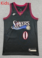 Classic Version Philadelphia 76ers Black #0 Kids/Youth NBA Jersey-1380