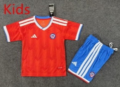 2026 World Cup Chile Home Red Kids/Youth Soccer Uniform-6748