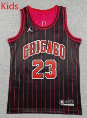 2026 Announcement Version Chicago Bulls Black Stripes #23 Kids/Youth NBA Jersey-1380